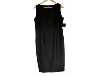 Madison Studio Dress Women’s Size 10 Black Midi Sleeveless Round Neck Solid NWT - Picture 1 of 9