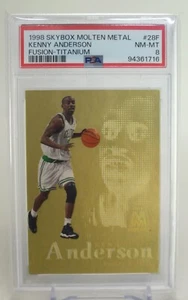 1998 Skybox Molten Metal Fusion Titanium Gold #28F Kenny Anderson Celtics PSA 8 - Picture 1 of 3
