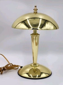 Vintage 1998 Cheyenne Decorative Touch Lamp Brass 3-Way Gold Saucer Lamp - Picture 1 of 17