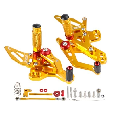 PEDANE ARRETRATE REGOLABILI ERGAL ORO PER HONDA CB650R CBR6500R CBR650F 19-23 H7 - Immagine 1 di 4
