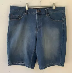 Mens Size 38 (97cms) Original 90s Blue Denim Jorts Jean Shorts - Picture 1 of 7