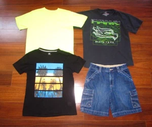 GYMBOREE Old Navy TONY HAWK ~ Boy's 10 L ~ Vintage 2007 Jean Shorts T-Shirt LOT - Picture 1 of 10