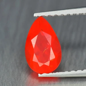 0.56Ct Mexican FIRE OPAL 100% Untreated-Natural Reddish Orange Color Gemstone - Picture 1 of 1