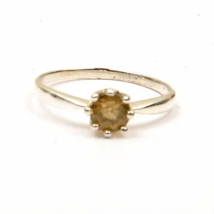 Natural Citrine Ring, 925 Silver Ring Round Shape 8.00 US Women Jewellry Ring - Picture 1 of 7