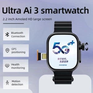 Microwear Smartwatch Ultra AI3 4G SIM Card Android 2.2 pollici 448*528 Amoled Mo - Foto 1 di 21