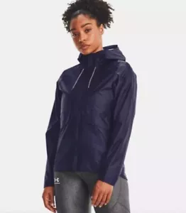 Under Armour Cloudstrike Shell Giacca Impermeabile Donna Blu 1350954-410 NUOVO M-L - Foto 1 di 7