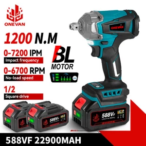 Avvitatore a impulsi 1200NM 1/2" Cacciavite elettrico per batteria Makita 18V - Foto 1 di 19
