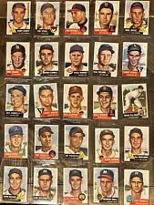 1953 Topps 25-Card Lot, No Creases, Nice