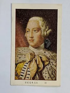 Vintage Allens Q.T. fruit drops Collectable Card no 36 George 3rd - Foto 1 di 2