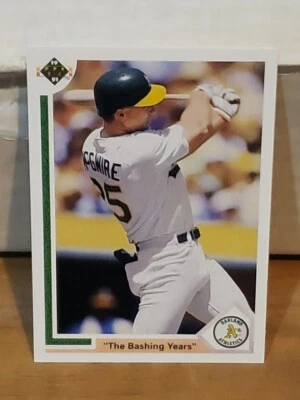 1991 UpperDeck Baseball Card#656-Mark McGwire "The Bashing Years" - Image 1 of 2