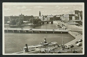SUECIA 26-ESTOCOLMO - Riksdagshuset, Strömbron och Norrbro fran Södra Blasieholms - Imagen 1 de 2