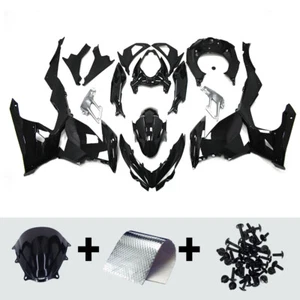Black ABS Fairings for Kawasaki Ninja 400 2018 2019 2020 2021 2022 2023 Bodywork - Picture 1 of 9