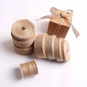 1 Roll Jute Webbing Linen Woven webbing Trim Edge DIY Handmade Material Sewing - Picture 1 of 12