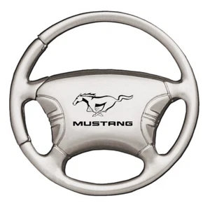 Ford Mustang Steering Wheel Keychain (Chrome) - Picture 1 of 2