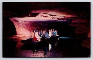 Postcard Echo River Underground Mammoth Cave National Park, Kentucky, Tour Boat - Picture 1 of 2