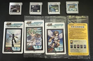 4 3DS Games Lot, Metroid, Castlevania, Starfox 64 & Kid Icarus + Cards - Picture 1 of 2