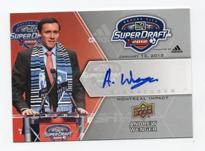 2012 Upper Deck MLS Super Draft autograph Andrew Wenger Montreal Impact - Picture 1 of 2