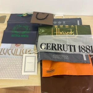 Vintage Bundle Shopping Carrier Paper Bags Bottega Harrods Cerruti Missoni +More - Picture 1 of 12