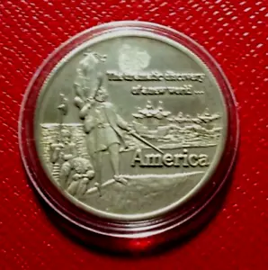 1992 CHRISTOPHER COLUMBUS DISCOVERY OF AMERICA TOKEN 1 Troy oz..999 Silver - Picture 1 of 4