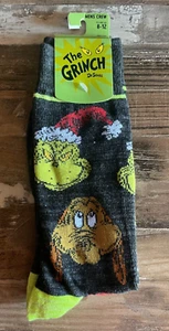 Bioworld Dr. Seuss The Grinch & Max Crew-Herrensocken Größe 8-12 Weihnachten - Bild 1 von 3