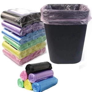 5 Rolls 100 Counts Disposable Small Trash Bags Portable Pe Rubbish Bags AUS - Picture 1 of 9