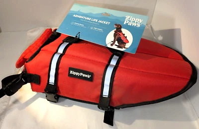 Zippy Paws Adventure Dog Life Jacket Red Small/16-20 Inch New - Image 1 of 4