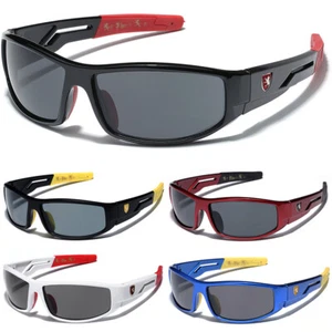 Kids Boys Baseball Cycling Sport Wrap Sunglasses Children Black Red Blue Glasses - Picture 1 of 7