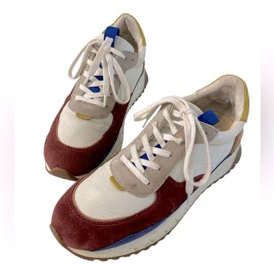 Zapatillas deportivas Madewell Kickoff en cuero y gamuza con bloques de colores talla 8 Foto 1 de 4
