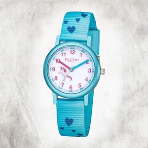 Regent Textil Kinder Uhr F-1208 Analog Armbanduhr blau Kinderuhr URF1208 - Bild 1 von 6