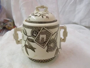 Antike 1881 England Wedgwood Zuckerdose Louise 6 3/8" - Bild 1 von 9