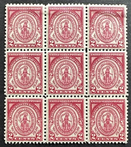 US 1930 Sc# 682 Block of 9 MNH/MH OG Massachusetts Bay Colony - Picture 1 of 2