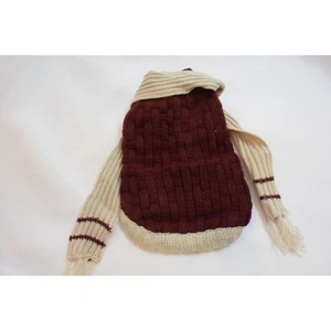 Dog Sweater & Scarf Size XS Holiday Photos 8” Red Striped Retro Fun - Foto 1 di 6