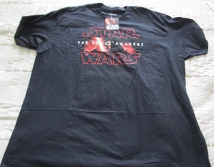 Star Wars Das Erwachen der Macht Herren 2XL T-Shirt Schwarz Einzigartige Grafik Selten Neu mit Etikett - Bild 1 von 7