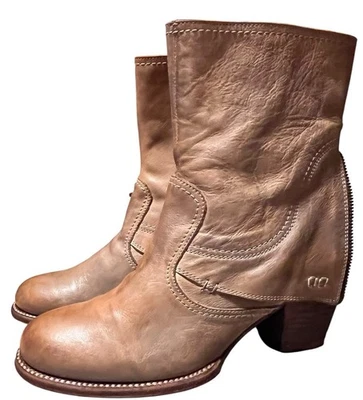 Bed Stu - Botines Iris Mujer Cuero Tostado Talla 11 - Cobler, Moto, Motociclista Foto 1 de 4