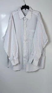 Cremieux bügelfreies Hemd Herren 17,5 34 Pima Baumwolle Karriere Knopfleiste - Bild 1 von 5