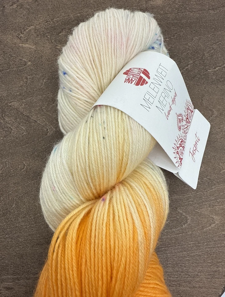 Lana Grossa Meilenweit Merino Sock Yarn Limited Ed. Hand Dyed Speckle Jasprit - Image 1 of 4