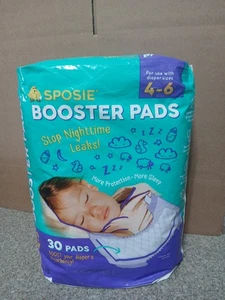 New Sposie Booster Pads for Use with Diaper Sizes 4 to 6 - 30 Pack - Picture 1 of 3