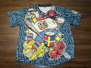 Miami Marlins All Over Print Dominican Republic Heritage Jersey Size XL Arive - Bild 1 von 7