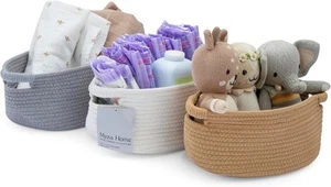 Woven Storage Basket 3 Pack - Medium 3-Pack Medium, White, Gray, Natural - Picture 1 of 7