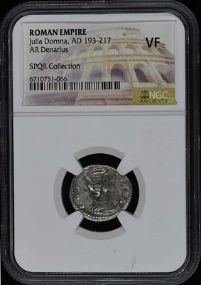 Julia Domna, AD 193-217 ROMAN EMPIRE AR Denarius NGC VF20 - Image 1 of 2