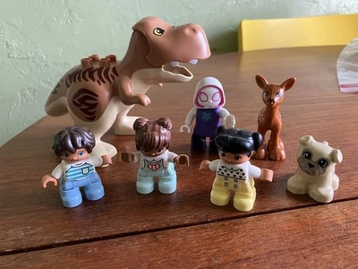 lego duplo mini figs figures t rex dino deer toddler heart pug dog kids girl boy - Image 1 of 3