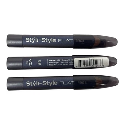 Lot of 3 Styli-Style Flat Eye Liner Pencils - 408 RIO (Purple) - Image 1 of 4