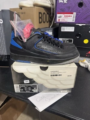 Tamanho 7 - Off-White x Air Jordan 2 Retro SP Preto Baixo Varsity Royal - Imagem 1 de 4