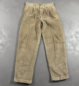 Bill Blass Cordhose Herren 34x32 braun Nerz Plissee vorne Bündchen 100% Baumwolle - Bild 1 von 16