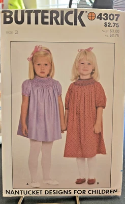 SEWING PATTERN Butterick4307 un cut  size 3 smocking Nantucket designs - Image 1 of 2
