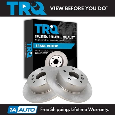 TRQ Rear Brake Rotors Set Solid For 2000-2004 Toyota Avalon - Изображение 1 из 4