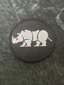 "PARCHE TENUE TÁCTICO RINOCERONTE RARO MORAL VELKRO 3"" Desconocido Militar" - Imagen 1 de 3