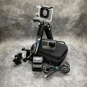GoPro Hero4 Silver Action Camera Battery Charger Selfie Stick Used G524 - Picture 1 of 13