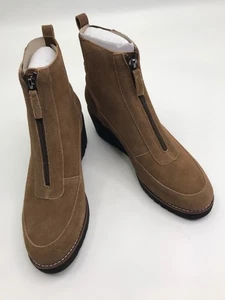 Bota Sanctuary para mujer Ever Wedge cuero gamuza cremallera botín marrón talla 11M nueva sin caja - Imagen 1 de 7