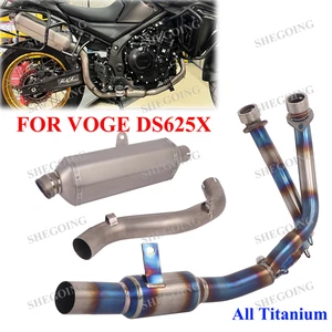 Slip On For VOGE DS625X 24-25 Motorcycle Exhaust Escape System Titanium Blue - Picture 1 of 7